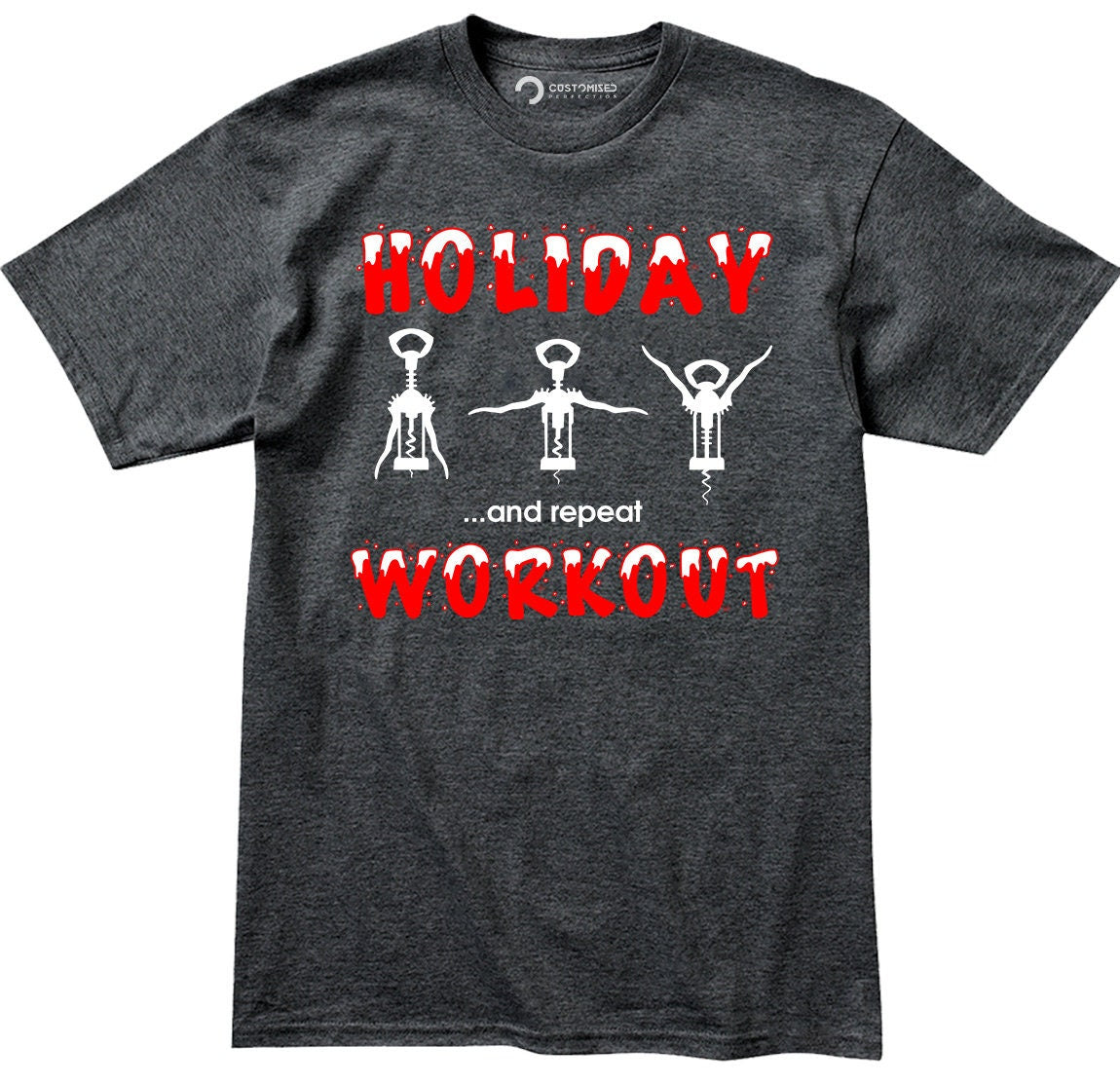 Funny Christmas Workout Shirt for Men, Funny Christmas Tee, Funny Christmas Gift Shirt, Funny Fitness Xmas Shirt, Holiday Workout Mens Shirt