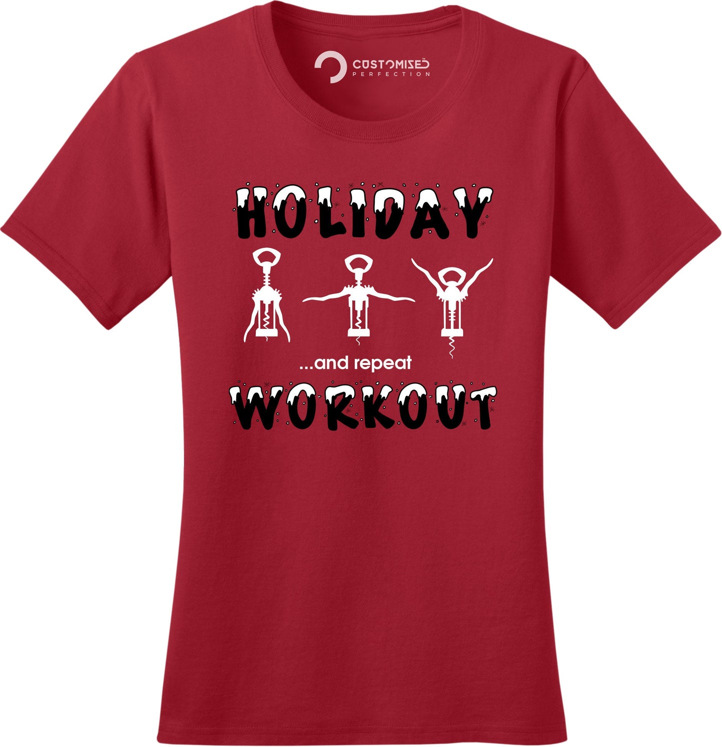 Funny Christmas Workout Shirt for Women, Christmas Crew Shirt, Christmas Gift Idea, Funny Workout T Shirt, Holiday Workout Ladies T Shirt