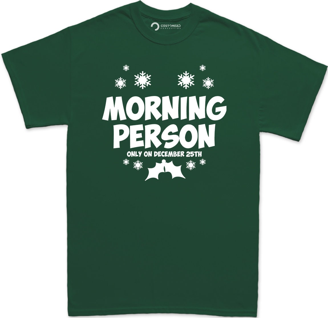 Family Matching Christmas Shirt for Men, Christmas T Shirts for Family, Christmas Crew Shirt Gift, Morning Person On Christmas Mens Shirt