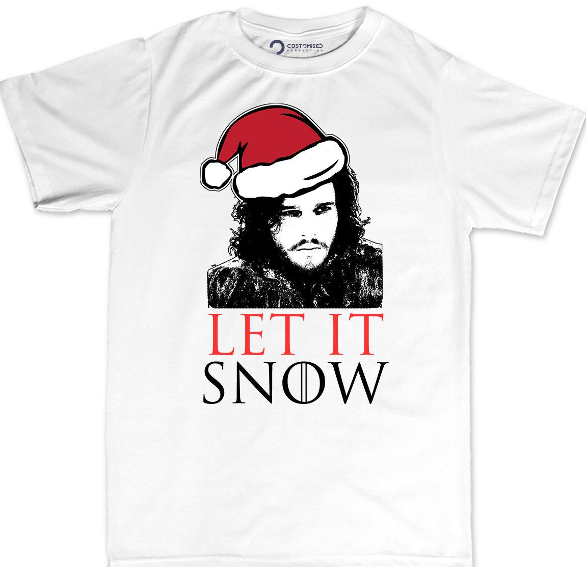 Let It Snow Christmas Shirt, Funny Christmas Holiday Shirt, Let it Snow Sign T shirt, Family Christmas Gift Shirt, Jon Snow Men's T Shirt