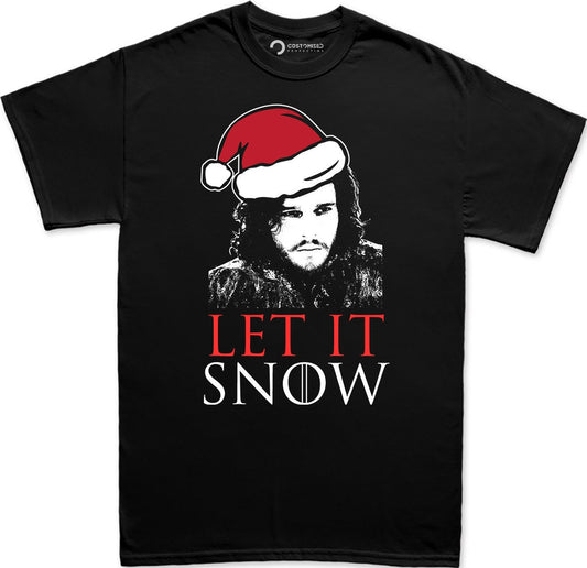 Let It Snow Christmas Shirt, Funny Christmas Holiday Shirt, Let it Snow Sign T shirt, Family Christmas Gift Shirt, Jon Snow Men's T Shirt