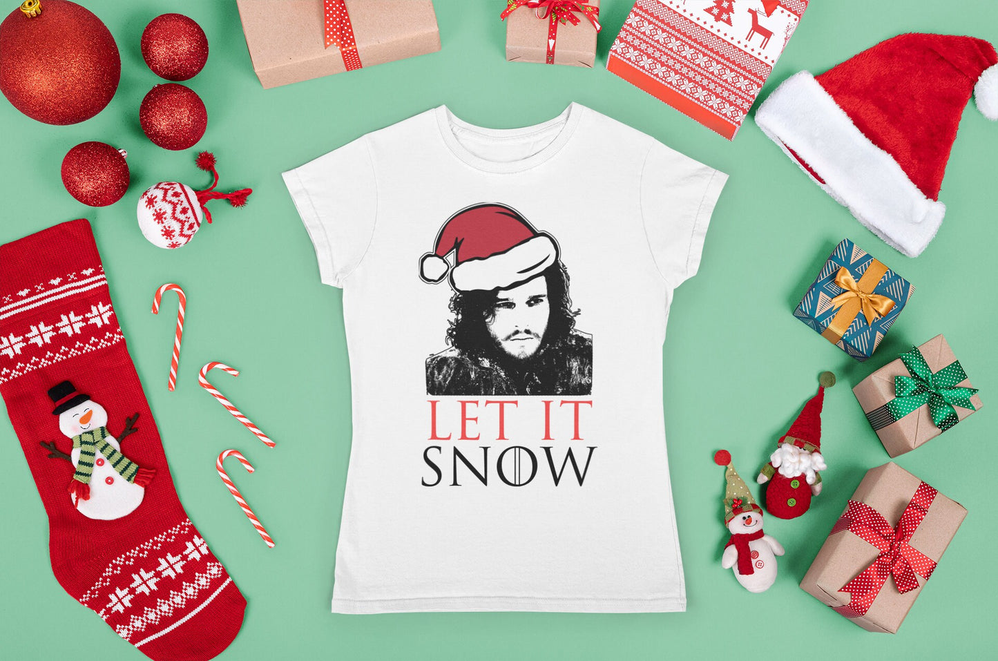 Let It Snow Christmas Shirt for Women, Funny Christmas Holiday Women Shirt, Let it Snow Shirt, Christmas Gift Shirt, Jon Snow Ladies Shirt