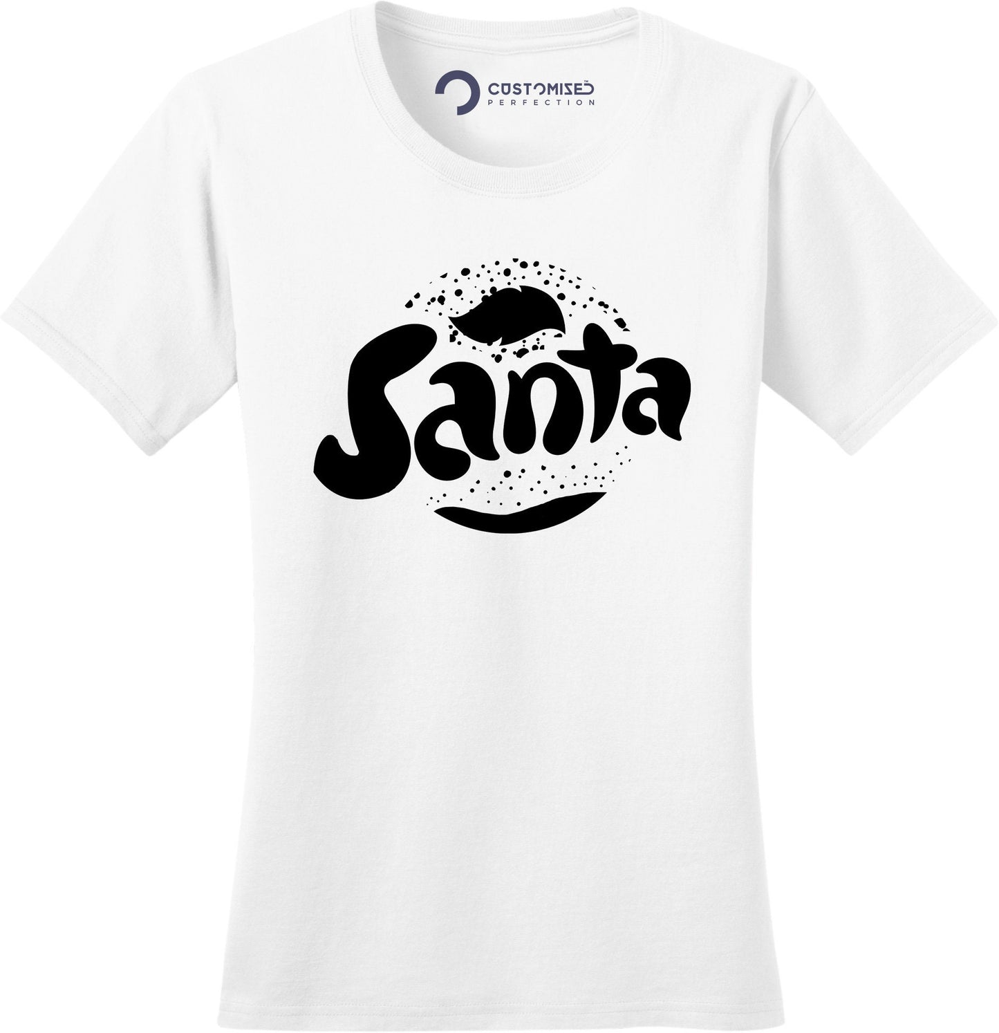 Funny Santa Christmas Shirt for Women, Unique Christmas Gift Shirt, Family Christmas Tee, Xmas Holiday T Shirt, Santa Fanta Ladies T Shirt