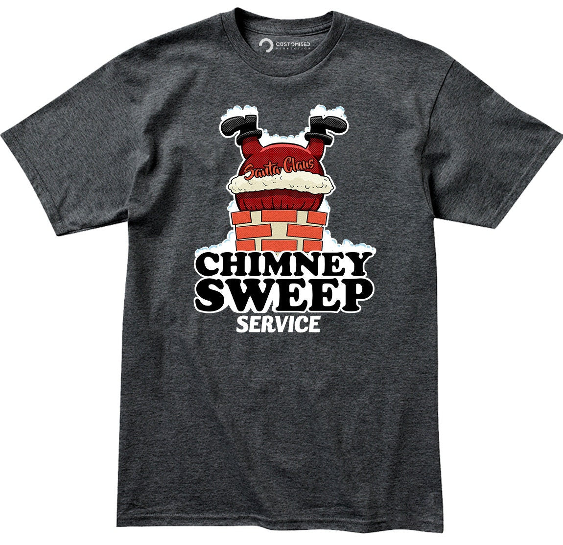 Funny Santa Shirt for Men, Funny Santa Christmas Shirt, Funny Christmas Gift, Xmas Holiday Shirt, Chimney Sweep Service Santa Mens Shirt