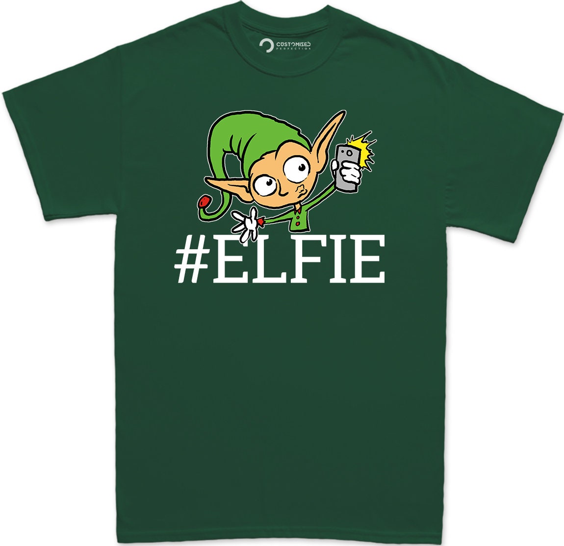 Funny Elf Shirt for Men, Funny Christmas Shirt, Christmas Elf Shirt, Xmas Holiday Shirt, Christmas Gift Shirt, Elf Santa Selfie Mens T Shirt