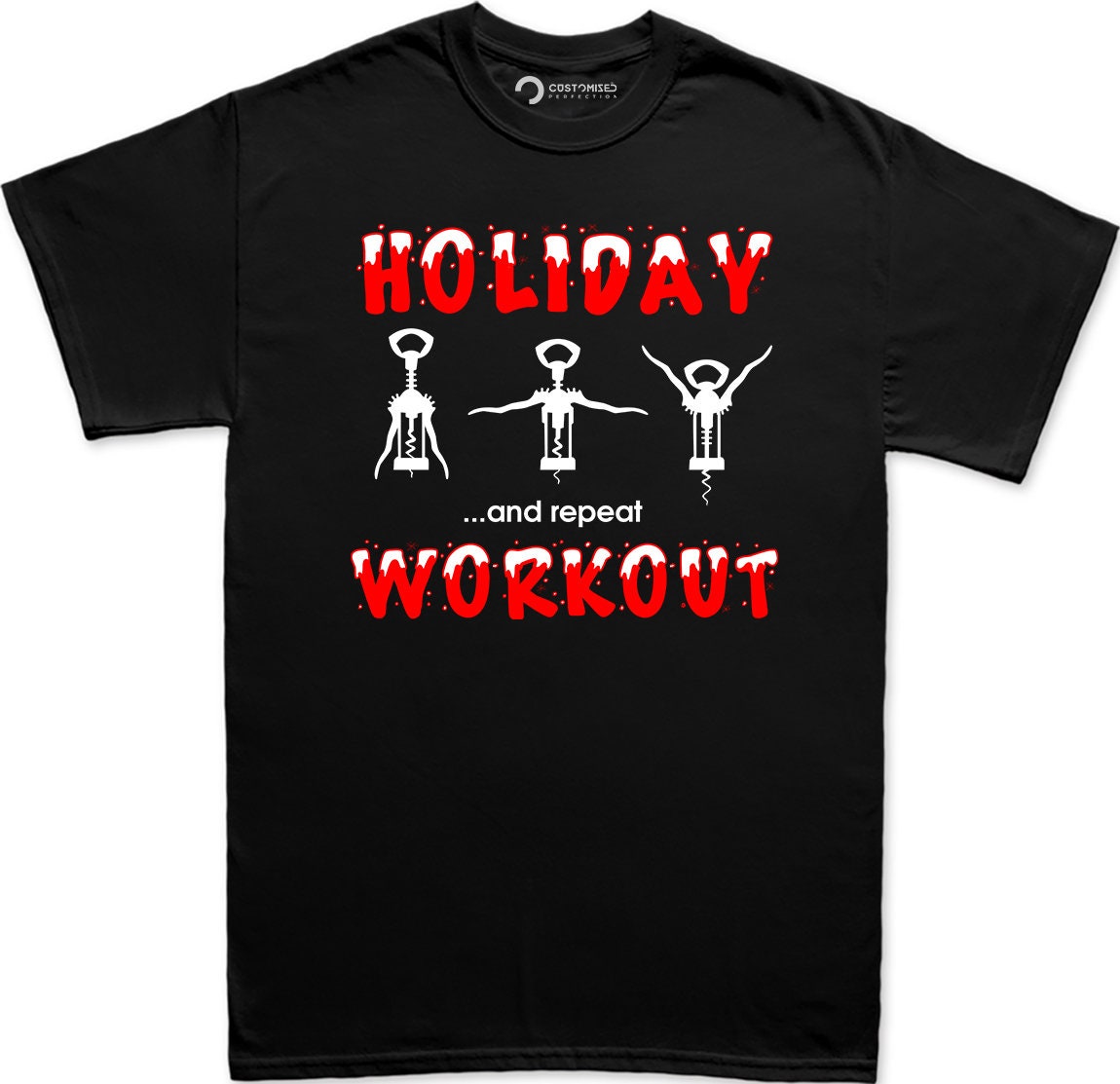 Funny Christmas Workout Shirt for Men, Funny Christmas Tee, Funny Christmas Gift Shirt, Funny Fitness Xmas Shirt, Holiday Workout Mens Shirt