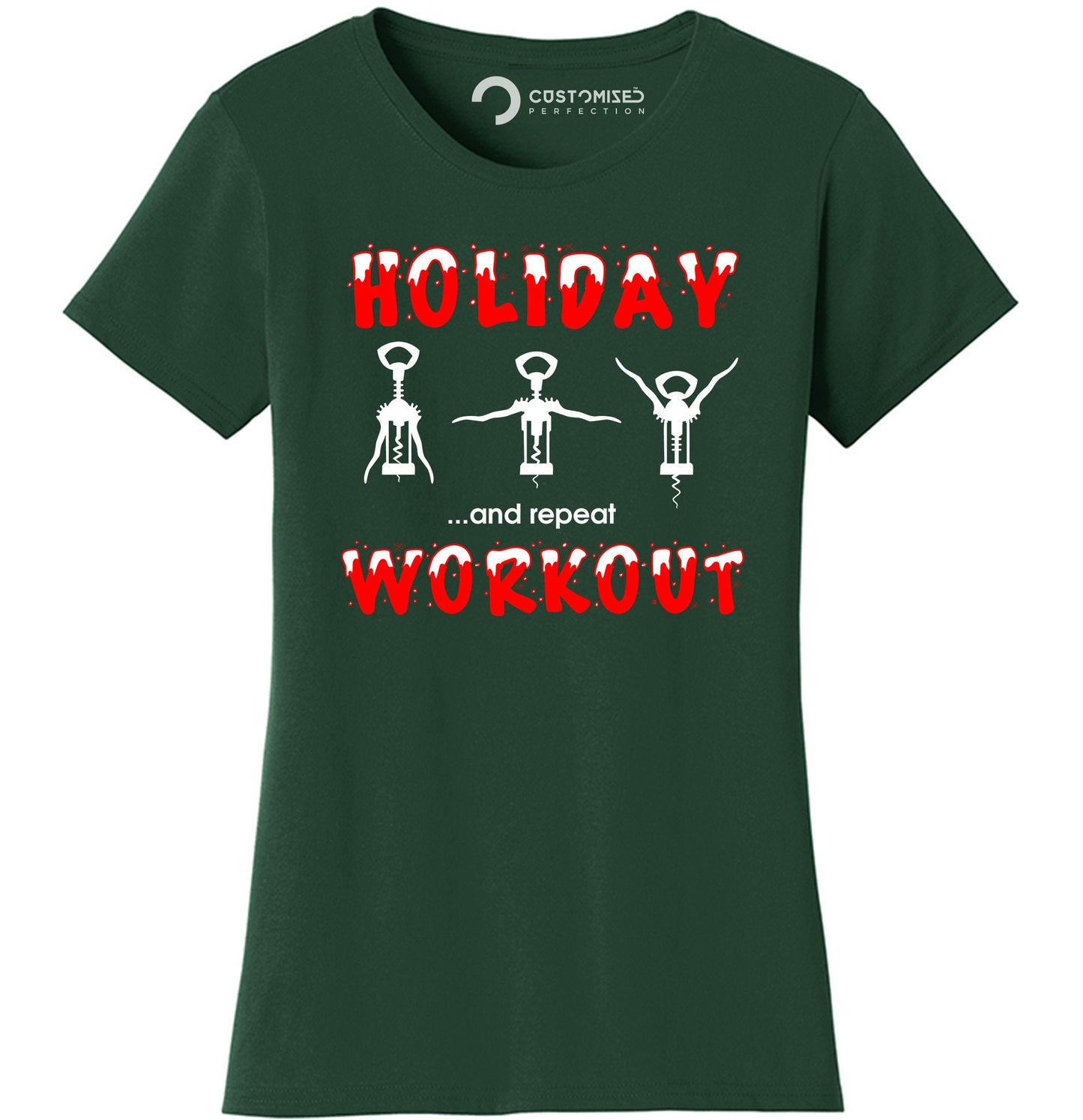 Funny Christmas Workout Shirt for Women, Christmas Crew Shirt, Christmas Gift Idea, Funny Workout T Shirt, Holiday Workout Ladies T Shirt