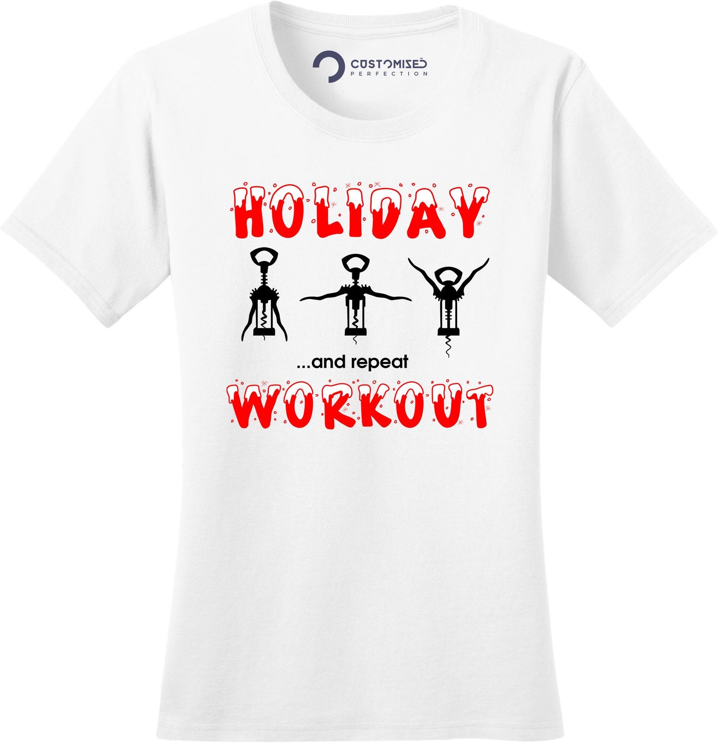 Funny Christmas Workout Shirt for Women, Christmas Crew Shirt, Christmas Gift Idea, Funny Workout T Shirt, Holiday Workout Ladies T Shirt