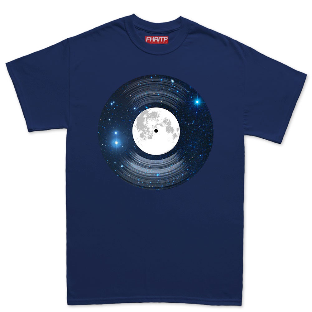 Mens Space Moon Vinyl Funkalicious Astronaut Record Funny T shirt Tee Top T-shirt