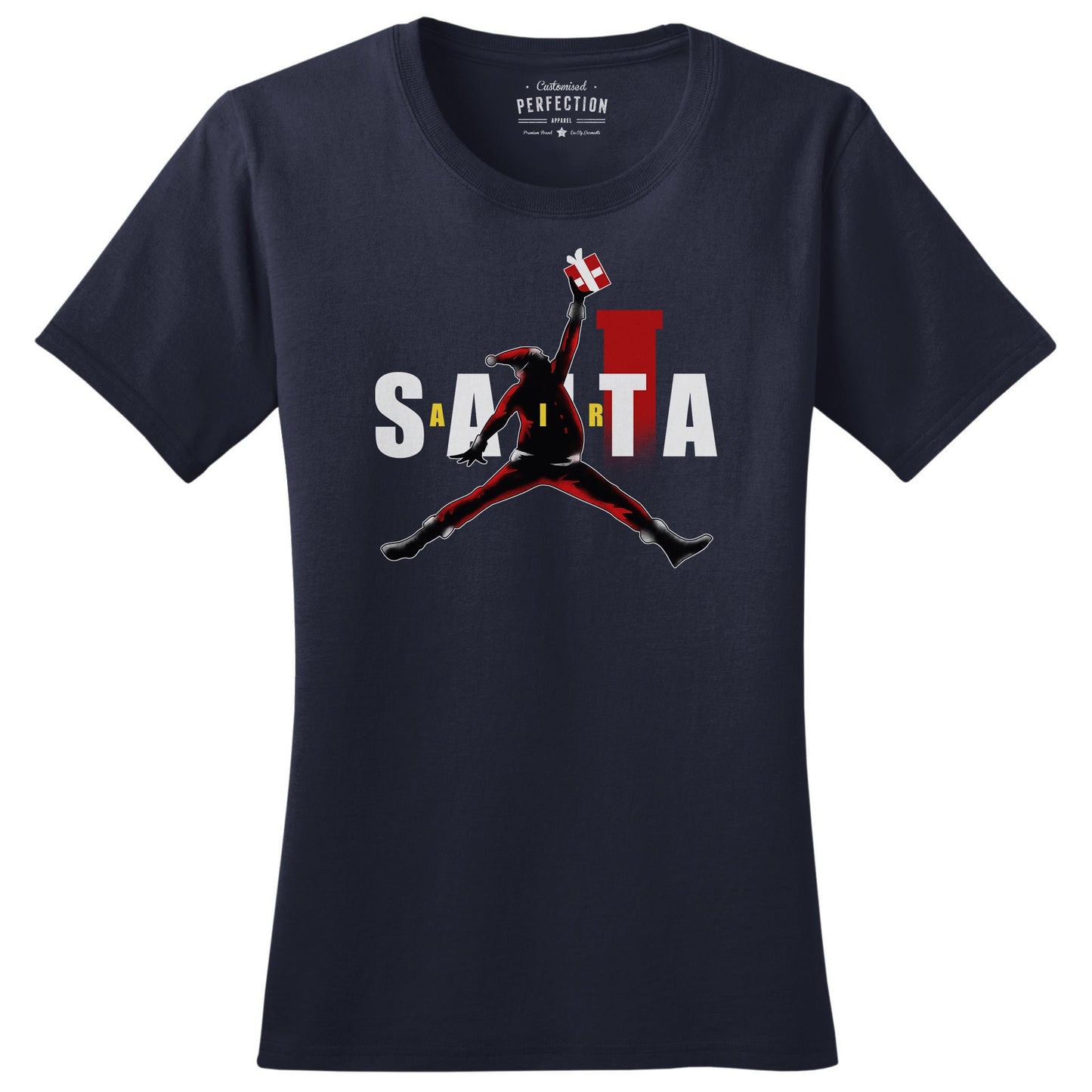 Air Santa Funny Christmas Gift Ladies T-shirt