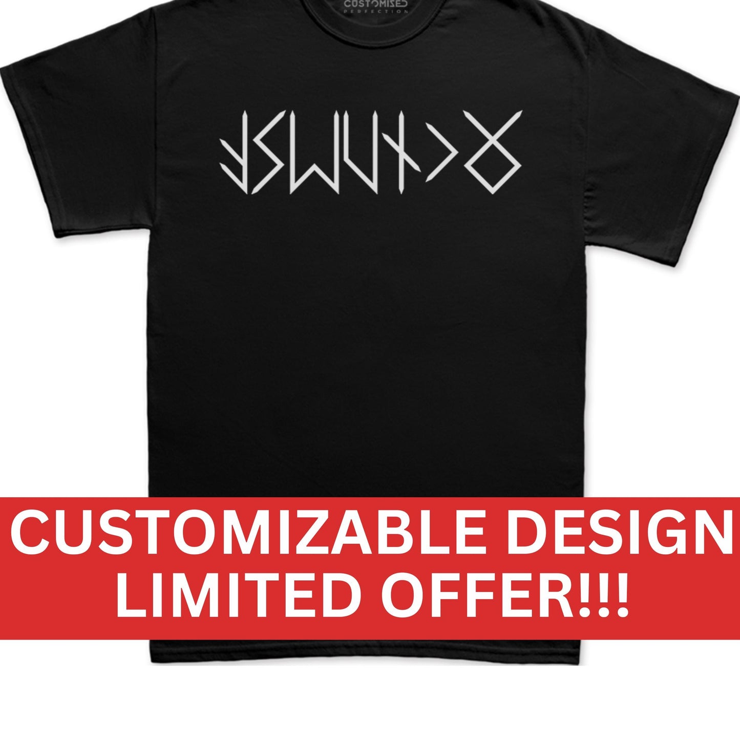 Name in RUNES Viking T-Shirt, Personalized Futhark Runes Tee, Custom Norse Tee Shirt, Unisex Viking Clothes, Norse Mythology Gifts