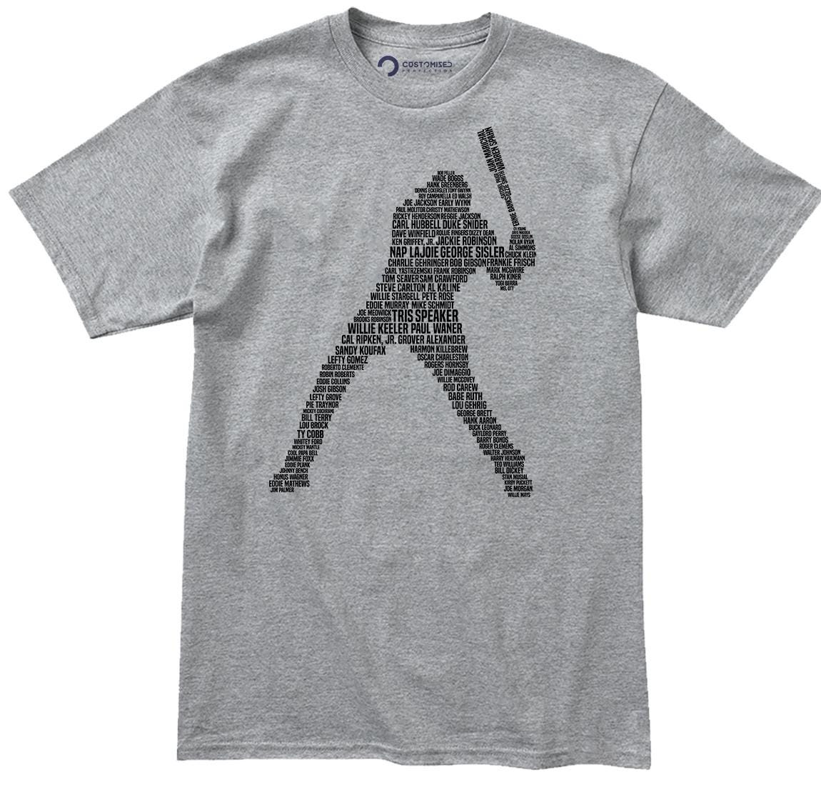 Mens Baseball Player Legends Pitcher Catcher Tribute T shirt Tee Top T-shirt