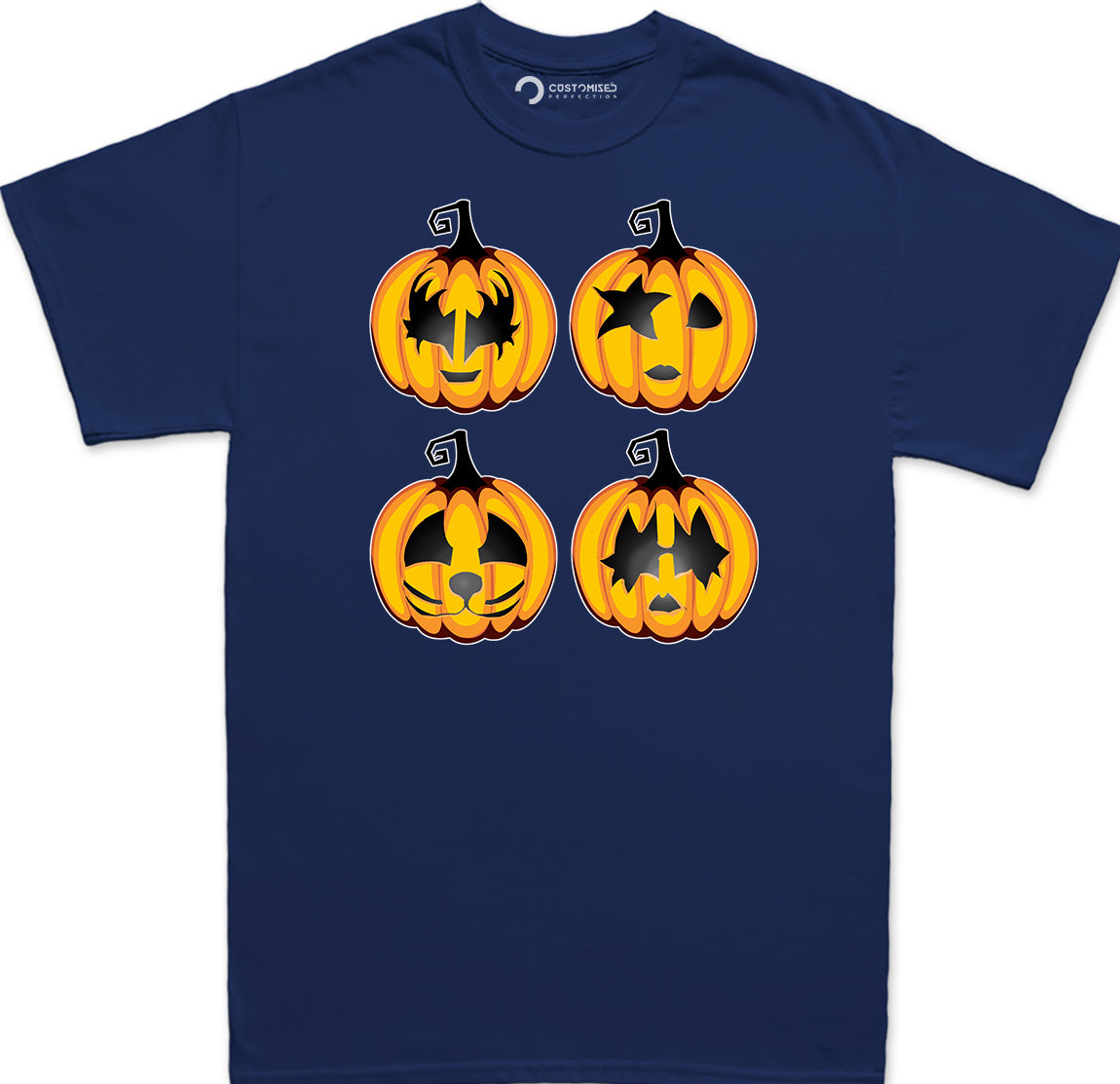 Mens Halloween Rock Pumpkin Scary Costume T Shirt (Tee)