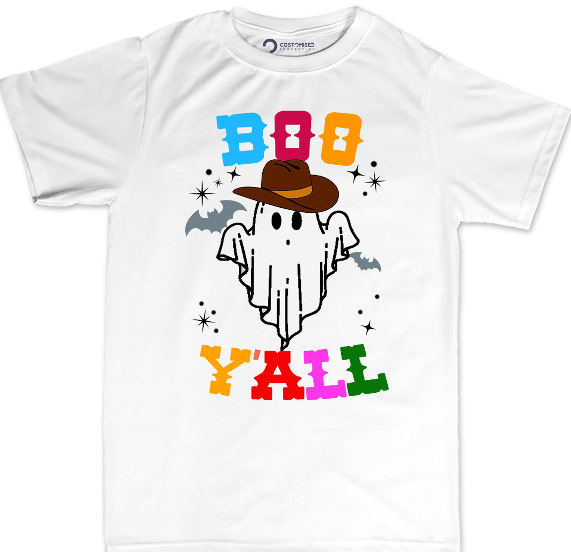 Boo Y'all Ghost Halloween T-Shirt for Men  - Funny Halloween Shirt with Ghost Adventures - Halloween Clothes Tee