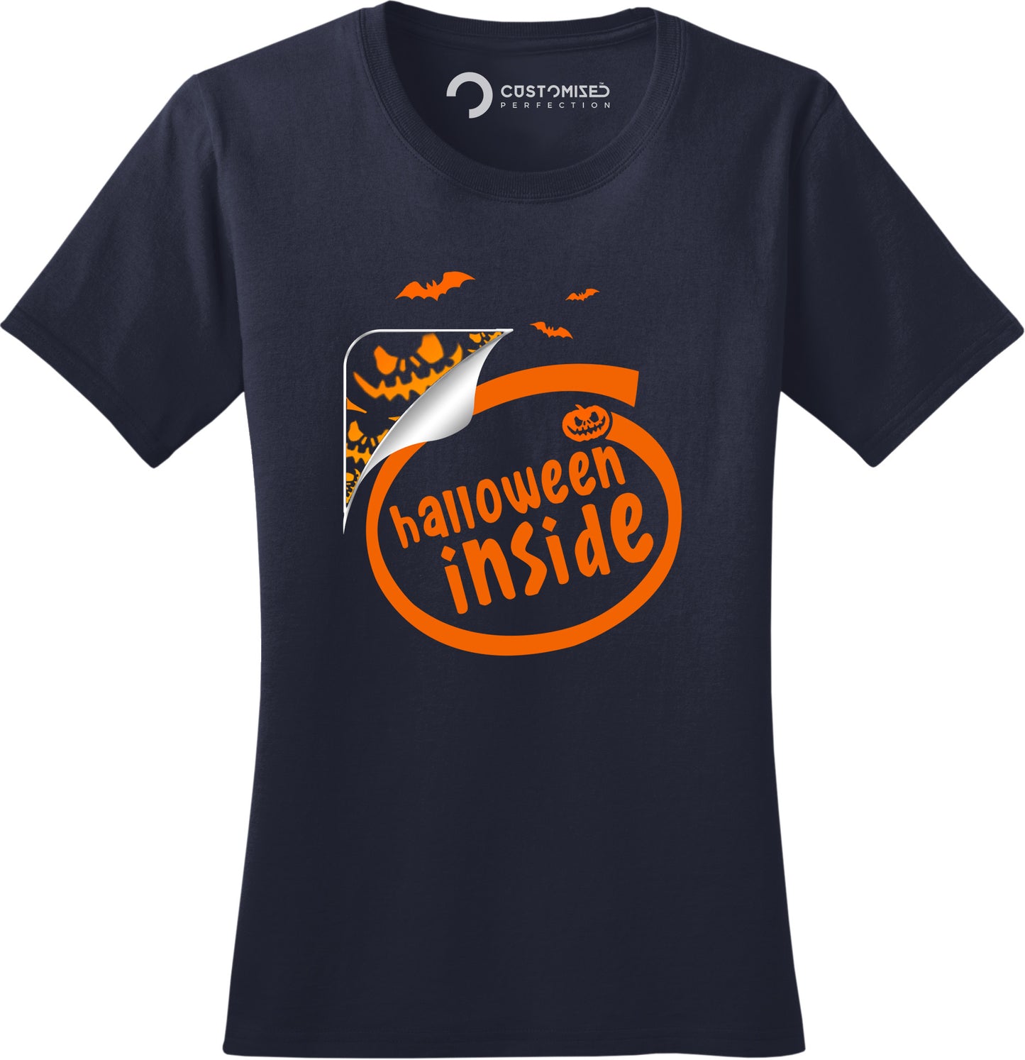 Halloween Shirts for Women - Halloween Inside Jack O'Lantern Shirt for Girls - Funny Halloween T-Shirt - Halloween Tee