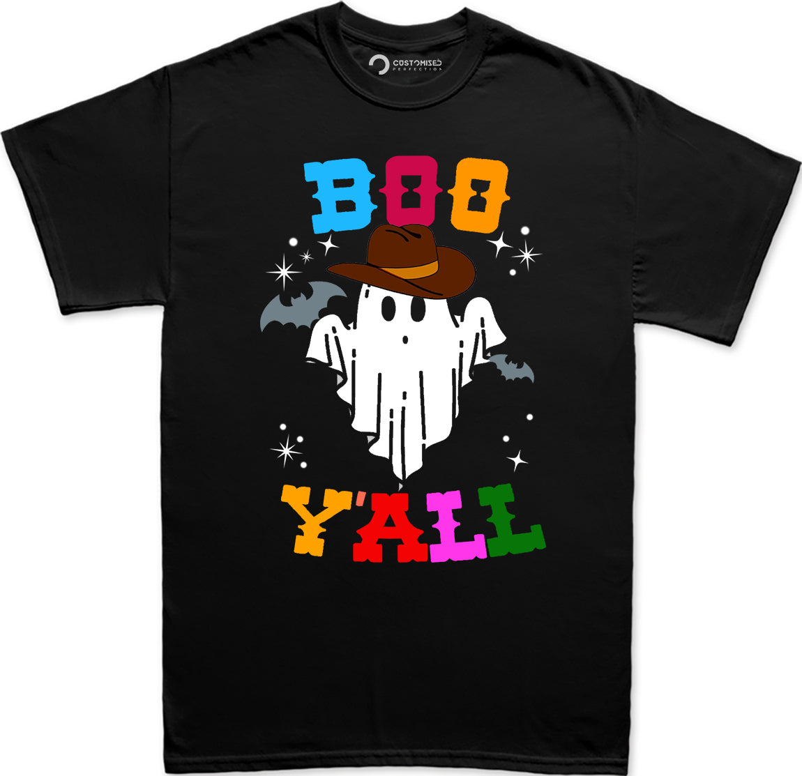 Boo Y'all Ghost Halloween T-Shirt for Men  - Funny Halloween Shirt with Ghost Adventures - Halloween Clothes Tee