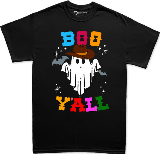 Boo Y'all Ghost Halloween T-Shirt for Men  - Funny Halloween Shirt with Ghost Adventures - Halloween Clothes Tee