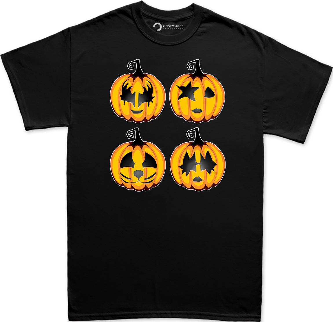 Mens Halloween Rock Pumpkin Scary Costume T Shirt (Tee)