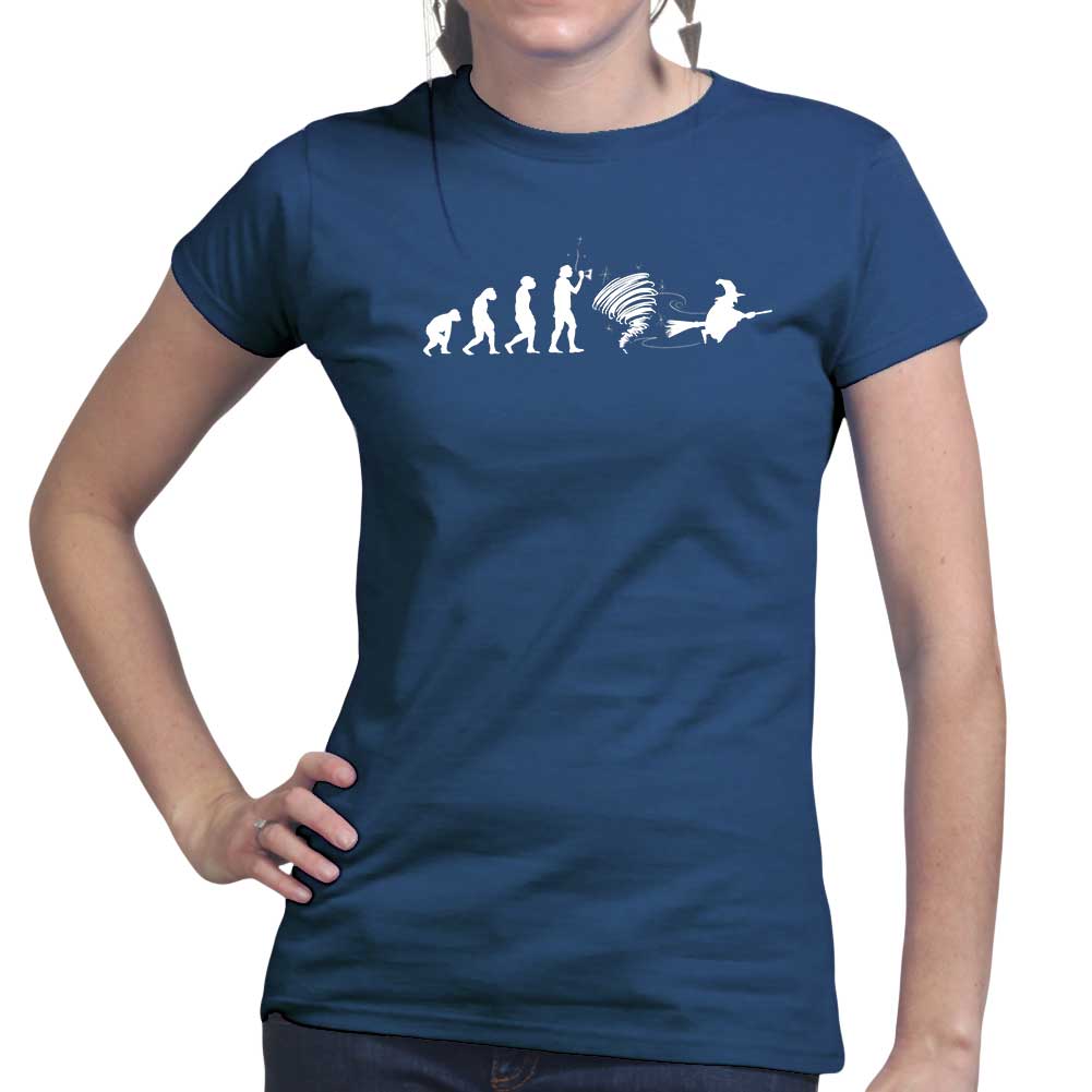 Evolution of a Witch Ladies Halloween T-shirt