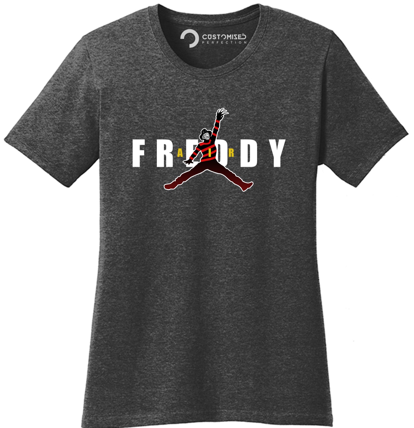 Halloween Air Freddy Krueger Shirt Graphic Tee - Horror Movie Shirts for Women