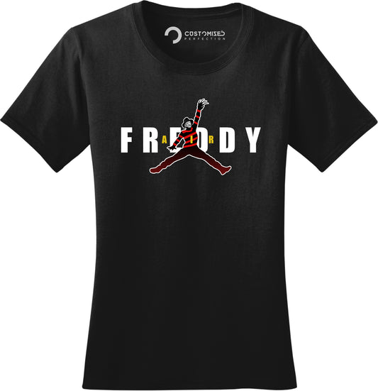 Halloween Air Freddy Krueger Shirt Graphic Tee - Horror Movie Shirts for Women