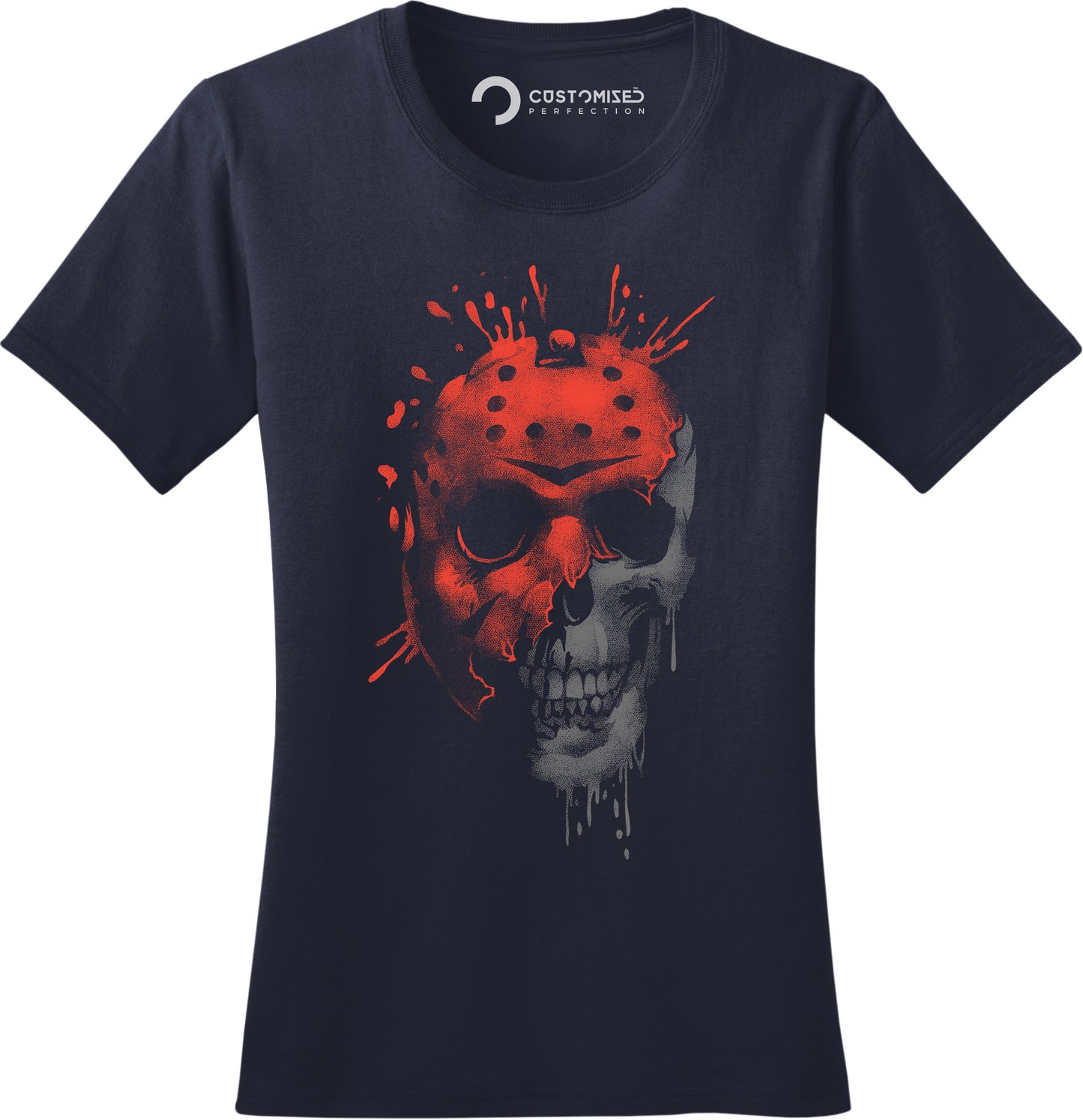 Jason Halloween Mask Friday 13th Shirt for Women - Jason Merchandise for Women - Horror Graphic Tees - Halloween Apparel