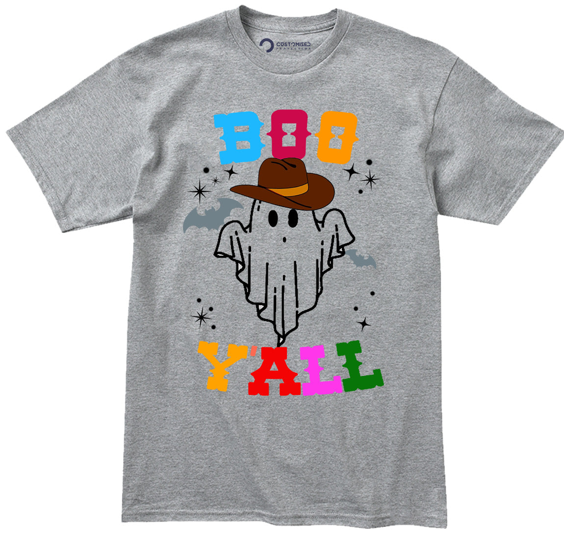 Boo Y'all Ghost Halloween T-Shirt for Men  - Funny Halloween Shirt with Ghost Adventures - Halloween Clothes Tee