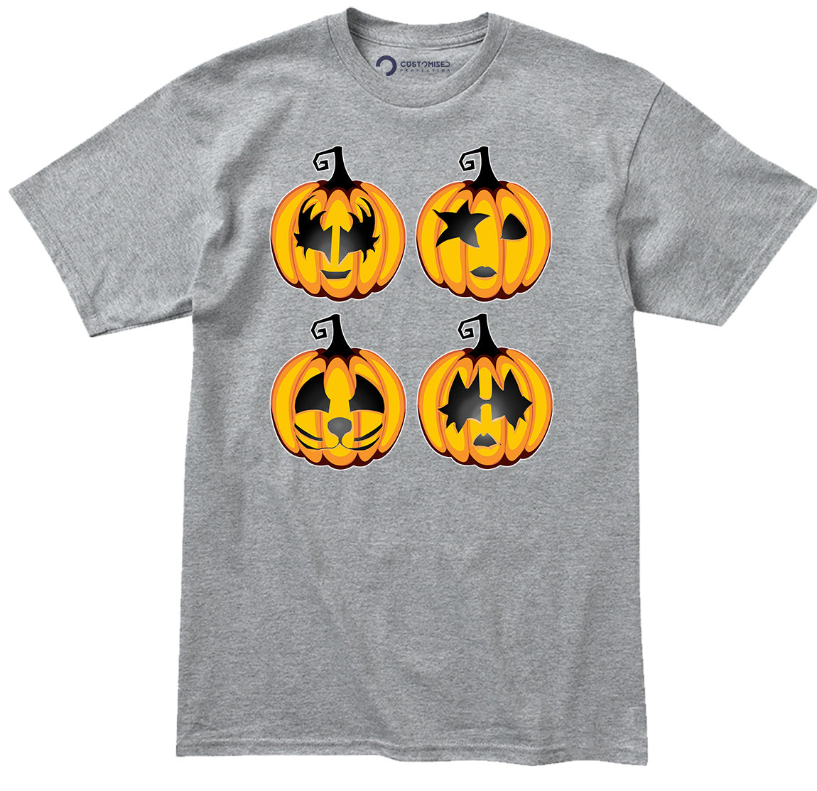 Mens Halloween Rock Pumpkin Scary Costume T Shirt (Tee)